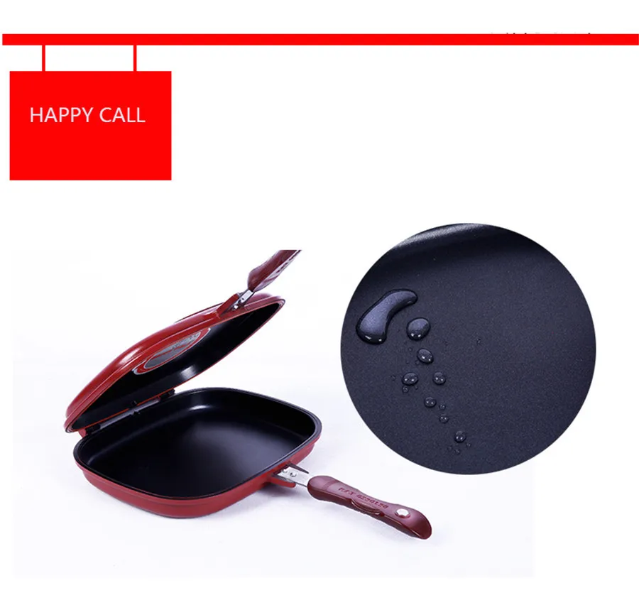 Высокое качество Happycall Happy Call 32 см/30 см/28 см Большой размер сковорода антипригарная сковорода для жарки двухсторонняя Сковорода-гриль