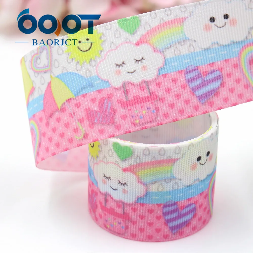 10 ярдов Радужные облака печатные Grosgrain ленты 1 1/2 ''Diy ручной работы бант шляпа