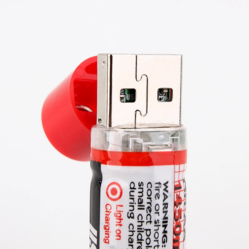 Аккумуляторная батарея LiitoKala AA 2 шт. 1 В 1450 мА/ч USB аккумуляторная со светодиодным