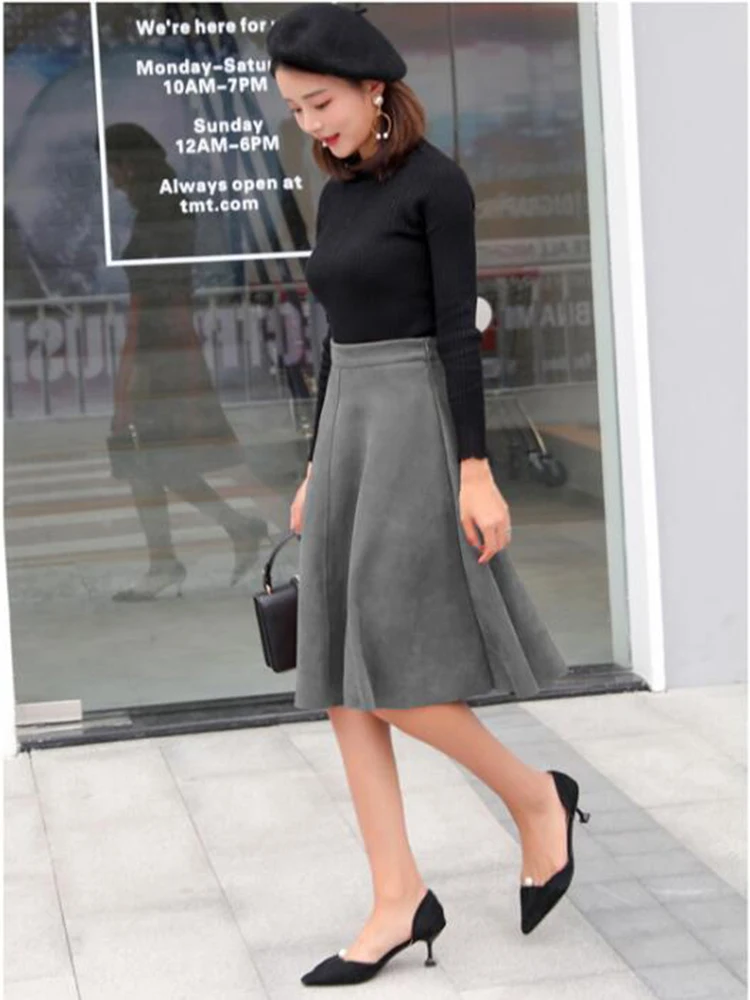 Новинка зимы Стиль замшевая юбка Женские туфли 5 Цветов доступны элегантный