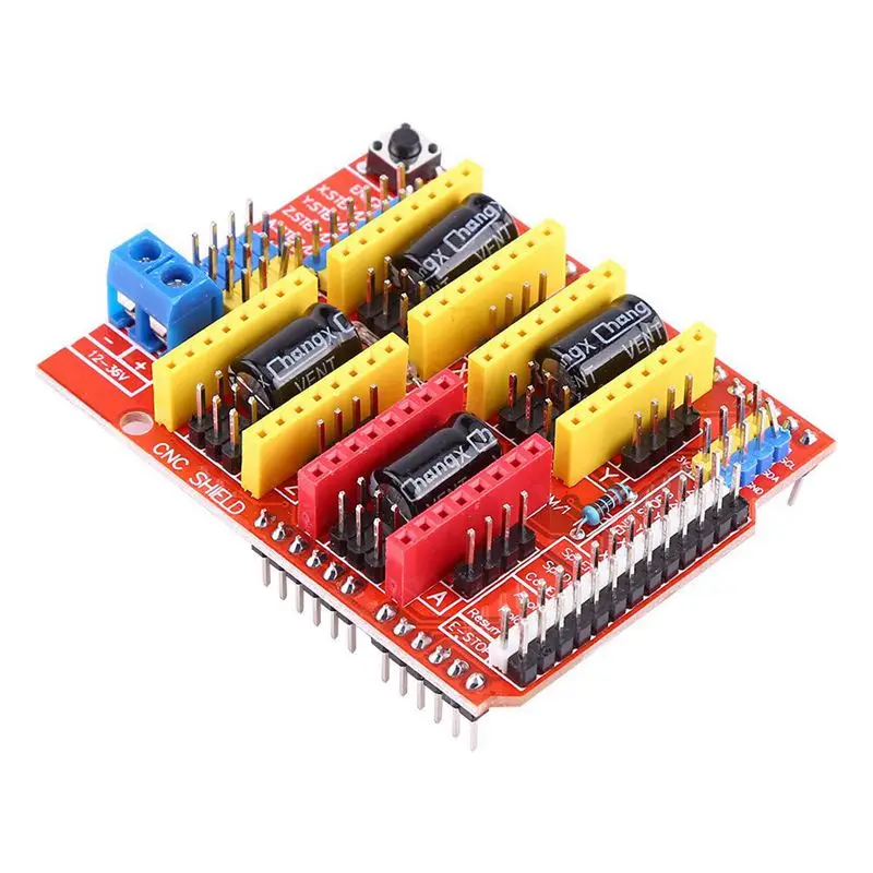 3D CNC щит доска для UNO R3+ 4 шт. A4988 Драйвер шагового двигателя для Arduino 3d принтера