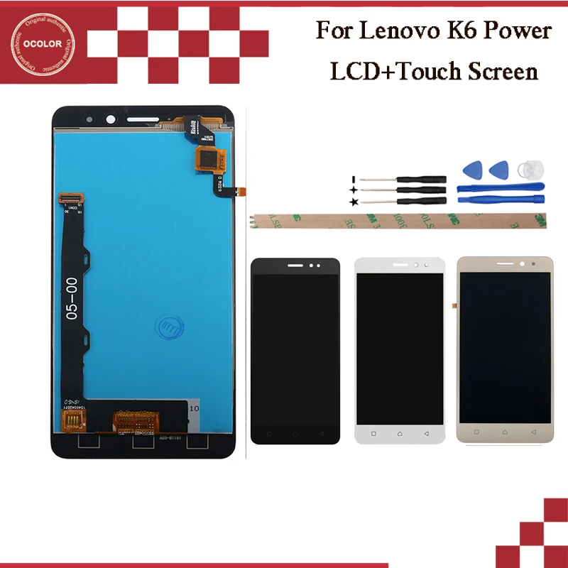 Ocolor для lenovo K6 power lcd дисплей и сенсорный экран 5 0 ''для аксессуары телефонов с