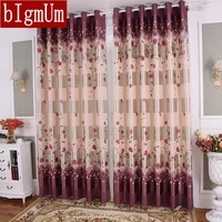 bIgmUm Blackout Curtain High grade Printed Rose Curtains For Living Dining  Room Bedroom European Simple Design Curtains
