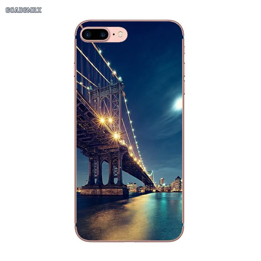 Прозрачный мягкий чехол для Samsung Galaxy S2 S3 S4 S5 Mini Alpha S6 S7 edge S8 S9 Plus J1 Grand Prime New York City