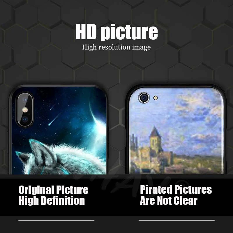 Роскошный чехол из закаленного стекла для iPhone XS Max XR X Coque iPhone8 силиконовый с узором