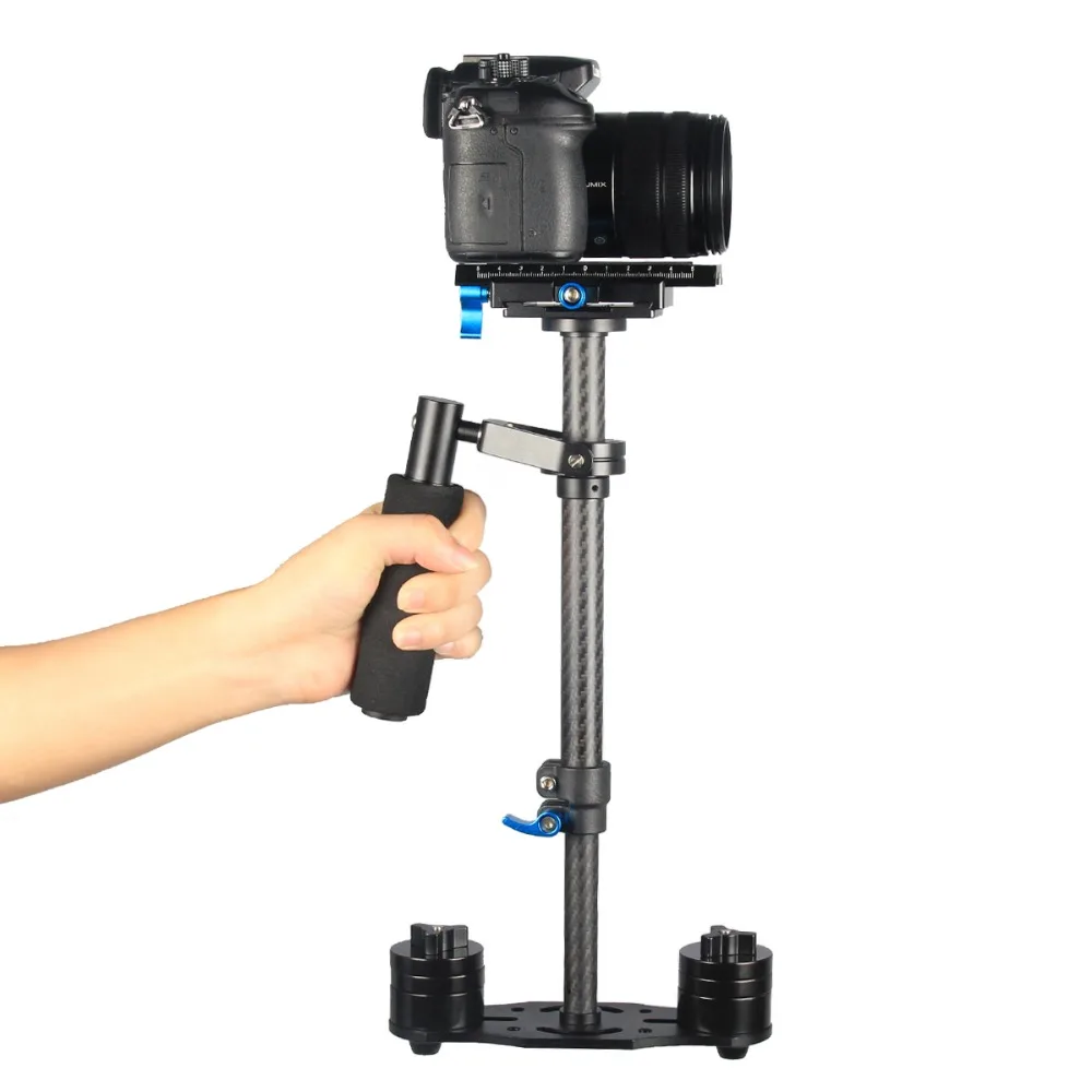 YELANGU Pro Compact Carbon Fiber Camera Stabilizer Adjustable 28-40cm Video Steadycam for Camcorder DV DSLR SLR | Электроника