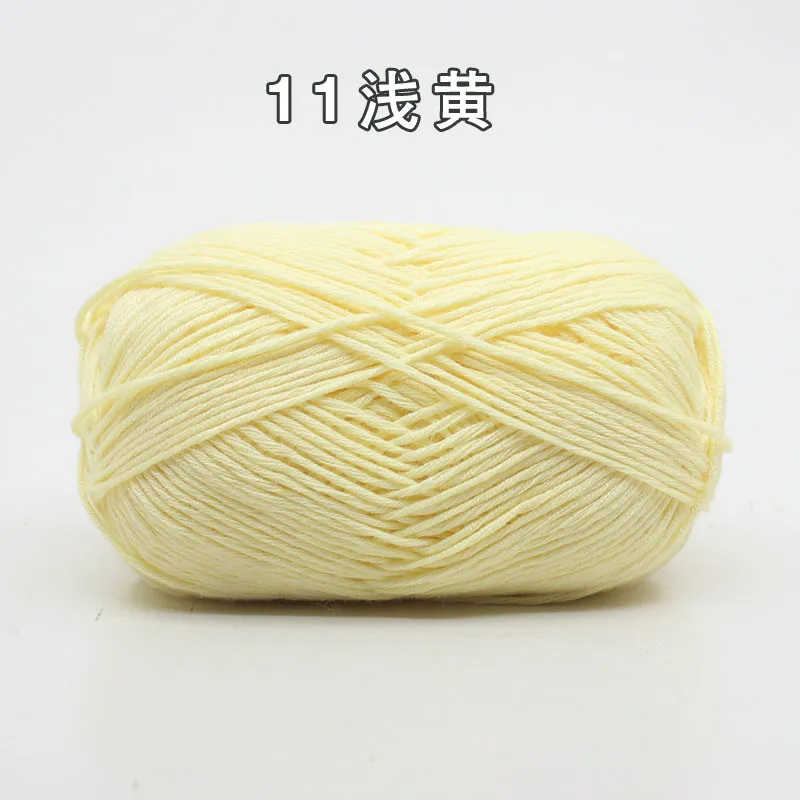 8ply хлопковая пряжа, теплая Детская Пряжа для ручного вязания, детское одеяло ручной вязки, мягкая пряжа для вязания крючком, приятная для кожи пряжа DIY - Цвет: 11