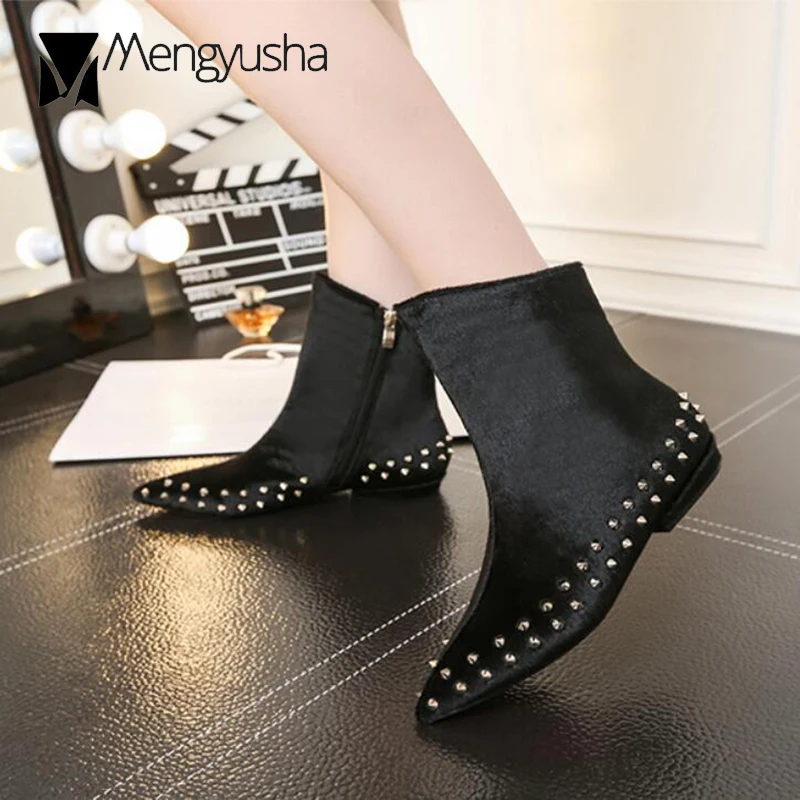 Европейский бренд шпильки с острым носком конский волос до середины икры женские