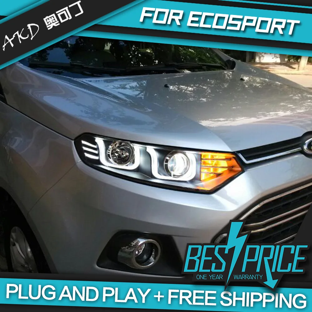 Автомобильный Стайлинг для EcoSport фары 2013 2015 светодиодный задний фонарь DRL