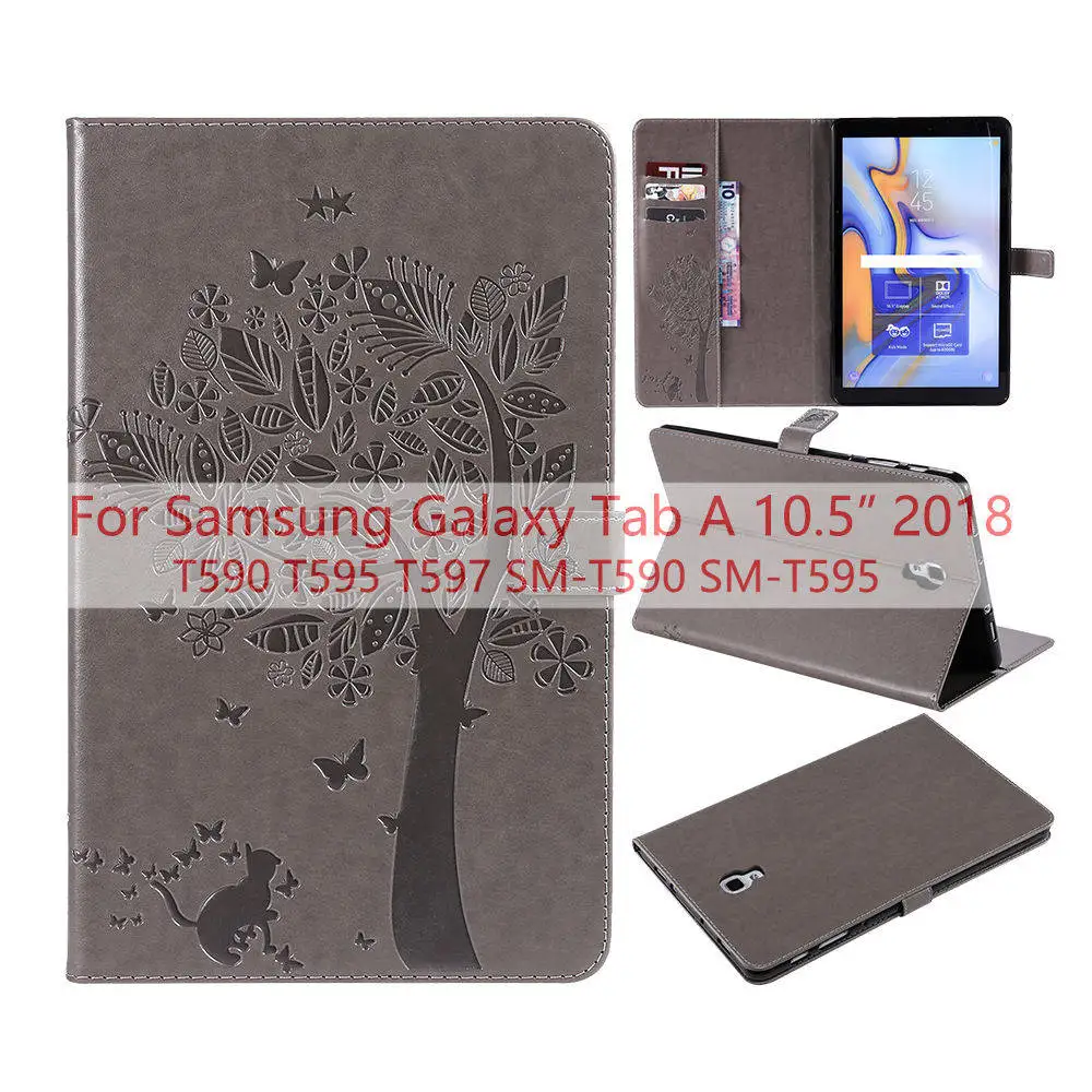 Gray Роскошный чехол для samsung Galaxy Tab A A6 10,1 T585 T580 T580N чехол для Galaxy Tab A A2 10,5 дюймов T590 T595 T597 Funda - Цвет: Gray
