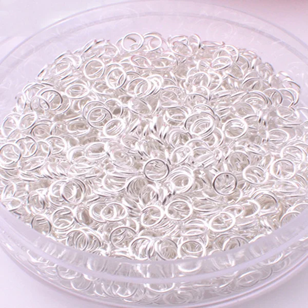 Silver Color 100 шт. прыгающие кольца 4-5-6-8-10 мм Металл DIY Ювелирная фурнитура для аксессуаров открытые одиночные петли разделенное кольцо для изготовления ювелирных изделий - Цвет: Silver Color