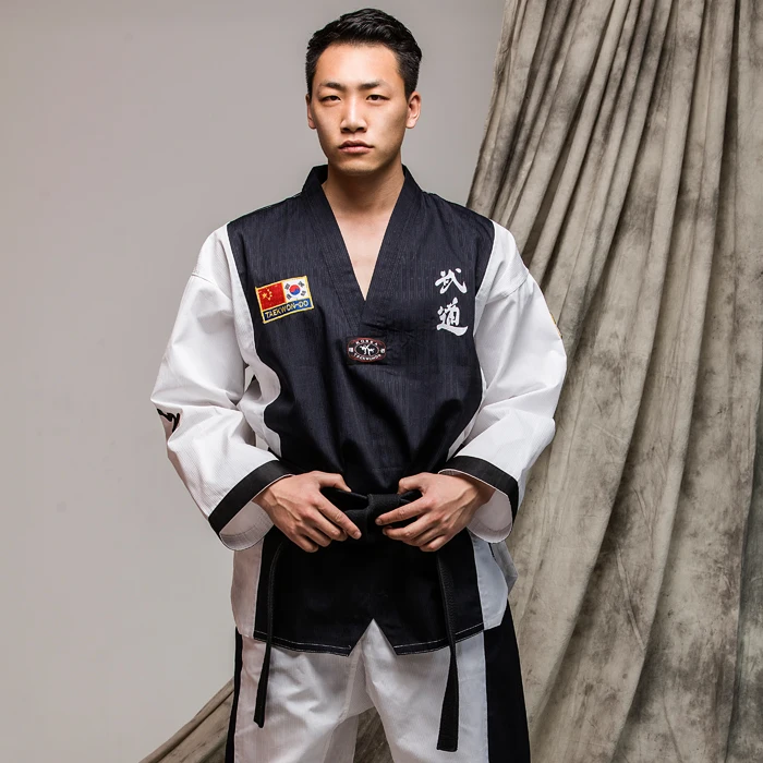 Боевые искусства TKD Tae Kwon Do с V образным вырезом для взрослых и детей рандомные