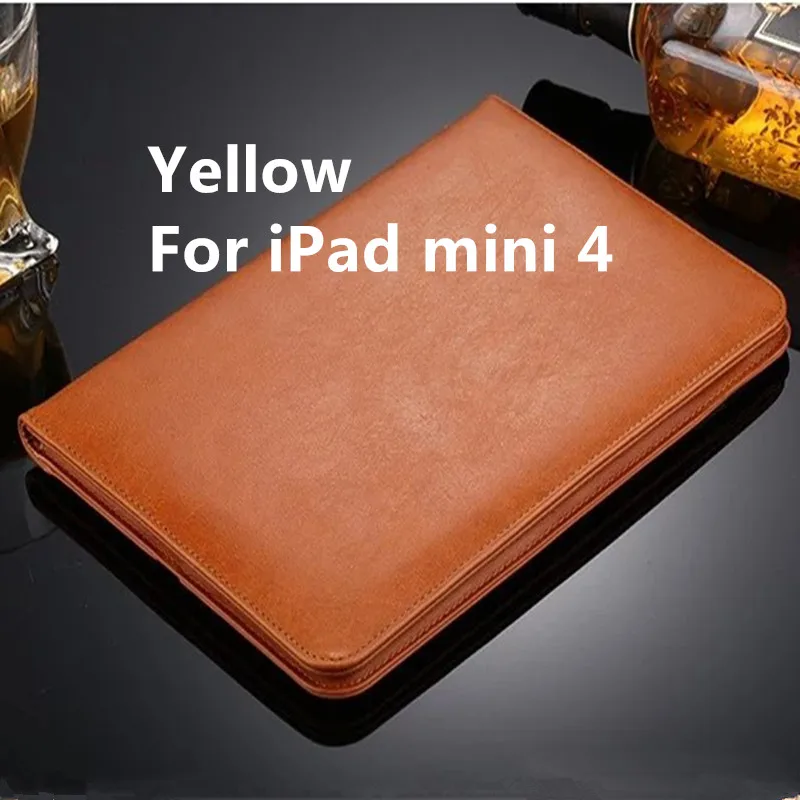 yellow mini 4 Hmsunrise чехол для ipad mini 2 кожаный чехол для Apple ipad mini 4 смарт-подставка чехол для ipad mini 3 с функцией автоматического пробуждения/сна - Цвет: yellow mini 4