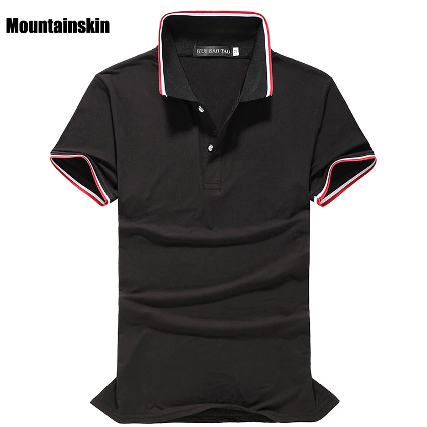 Мужская рубашка с коротким рукавом Mountainskin Классическая однотонная хлопковая