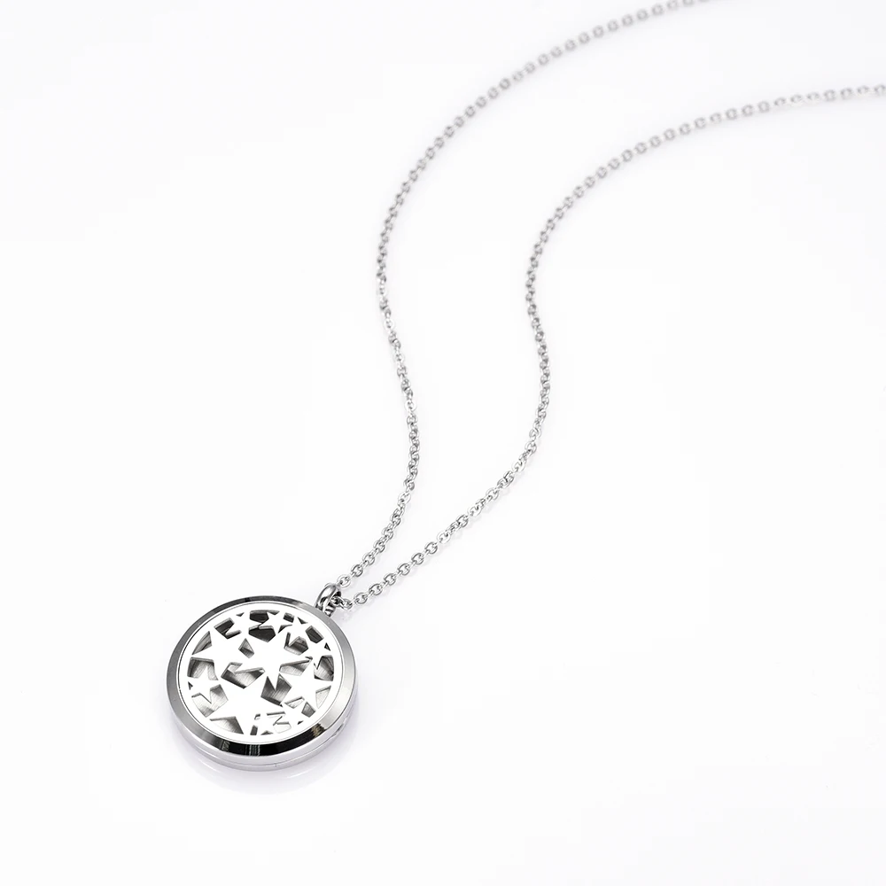 Медальон из нержавеющей стали для ароматерапии с 12 сменными подставками |