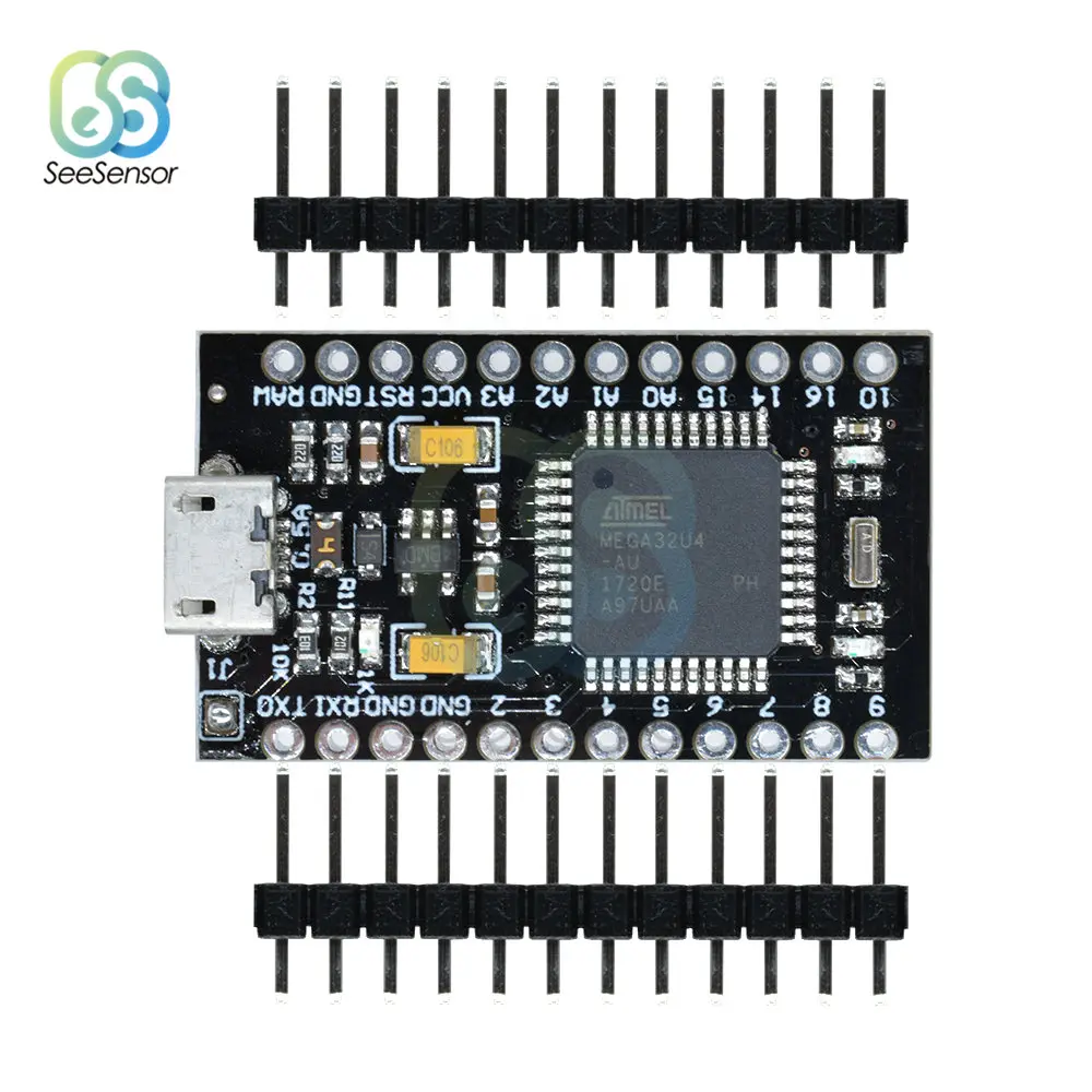 Новый Pro Micro ATmega32U4 ATMEGA32U4-AU 3 В 8 МГц 5 в 16 модуль контроллера для Arduino с Загрузчиком |