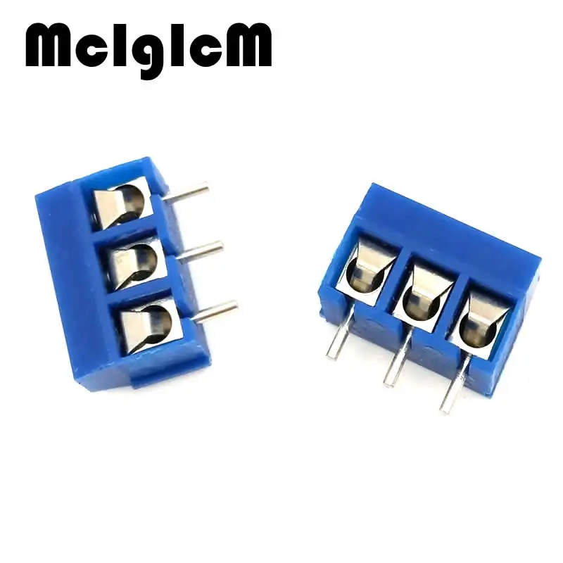 

200PCS KF301 Screw 3pin 5.0mm Straight Pin PCB Screw Terminal Block Connector KF301-3P Free Shipping
