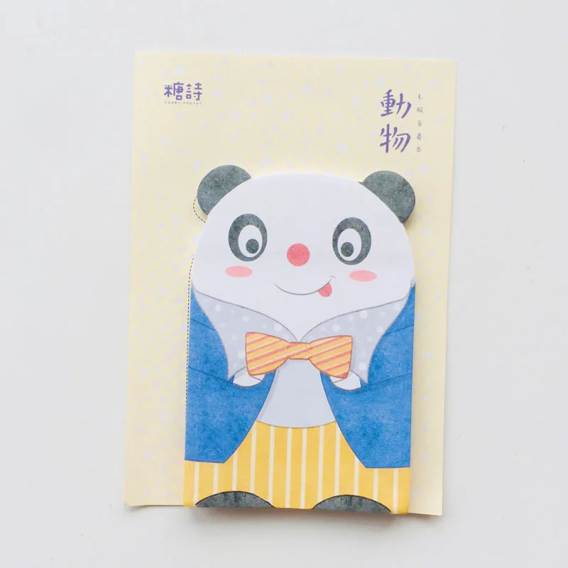 panda 30 листов Kawaii Панда медведь, еж блокноты клейкая бумага для заметок Декор DIY стикеры школьные принадлежности канцелярские товары - Цвет: panda