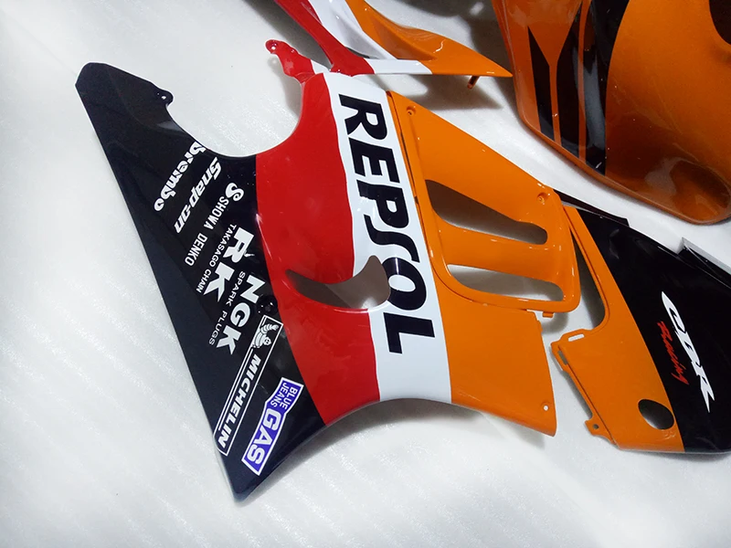 Высококачественный комплект обтекателей для HONDA CBR 600 F3 1995 1996 оранжевый репсол