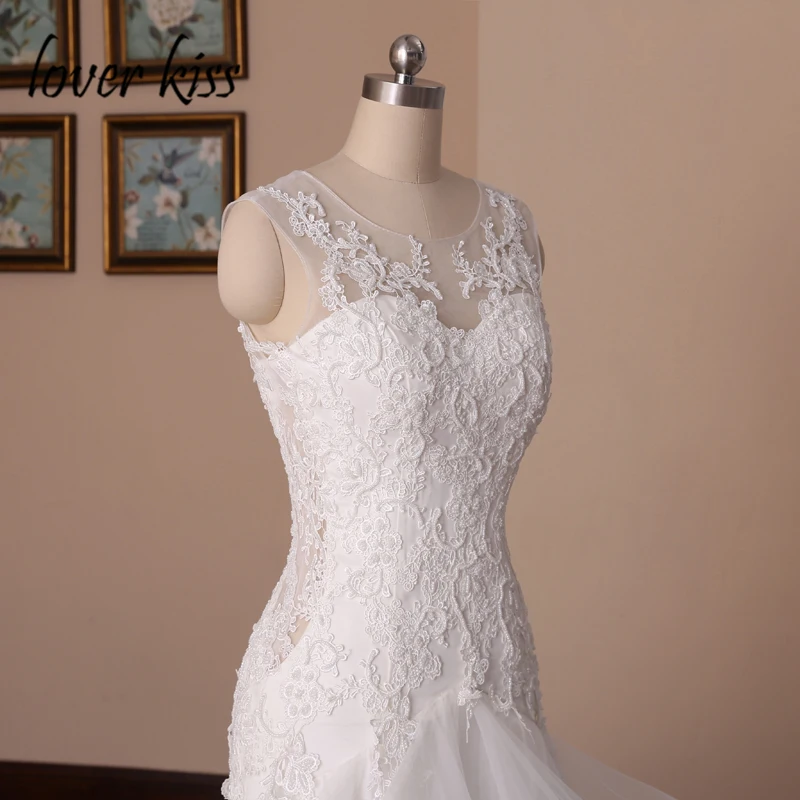 Любовник Поцелуй robe de Mariage принцессы Русалочки свадебное платья для женщин в