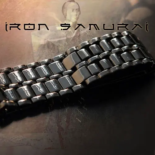 Супер светодиодные уникальные часы железные Самурайские японские вдохновленные