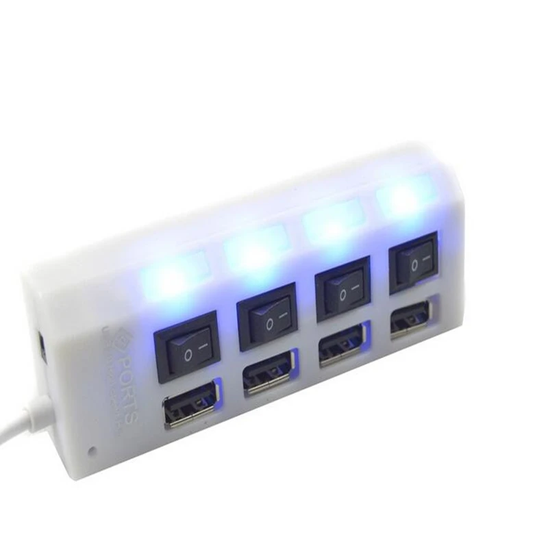 effelon Mini High Speed USB 2.0 4 Ports Charger Portable 480 Mbps On/Off Switch Splitter Adapter For PC Laptop | Мобильные телефоны