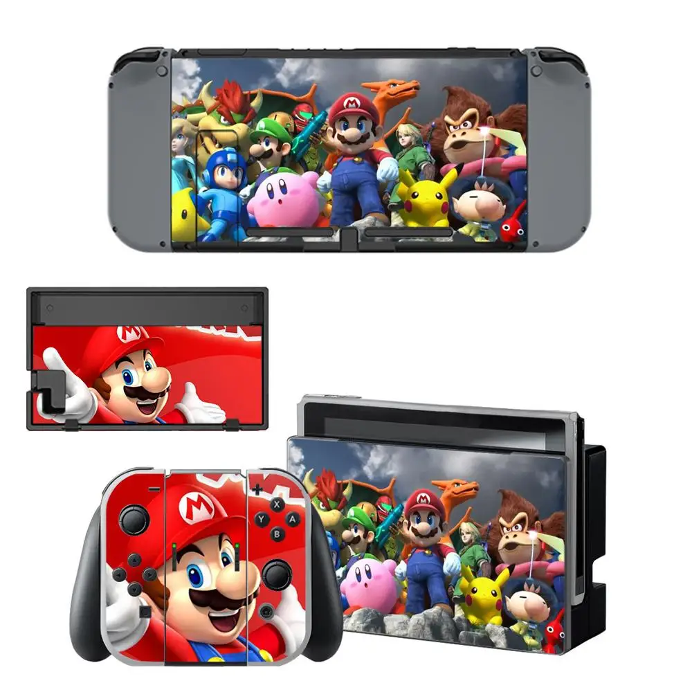 Сменные наклейки для Nintendo s NAND Сменные наклейки Mario Switch Skin совместимы с консолью Nintendo doswitch, Joy-Con, контроллером