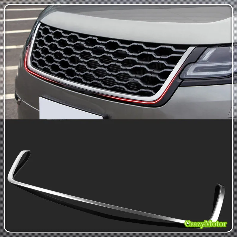 Подходит для высокооборудованной! Для Land Rover Range Rover Velar Авто экстерьер сталь матовая Центральная решетка рамка Защитная крышка 1