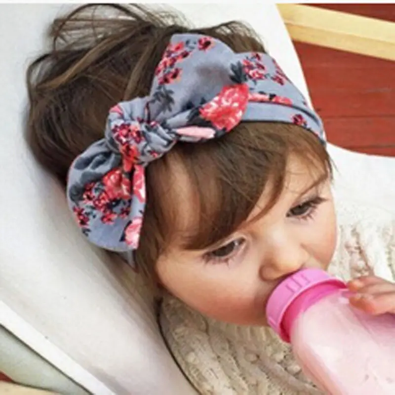 Kids Girls Baby Headband Flower Floral Print Hair Band Accessories Headwear for 0-4Y | Детская одежда и обувь