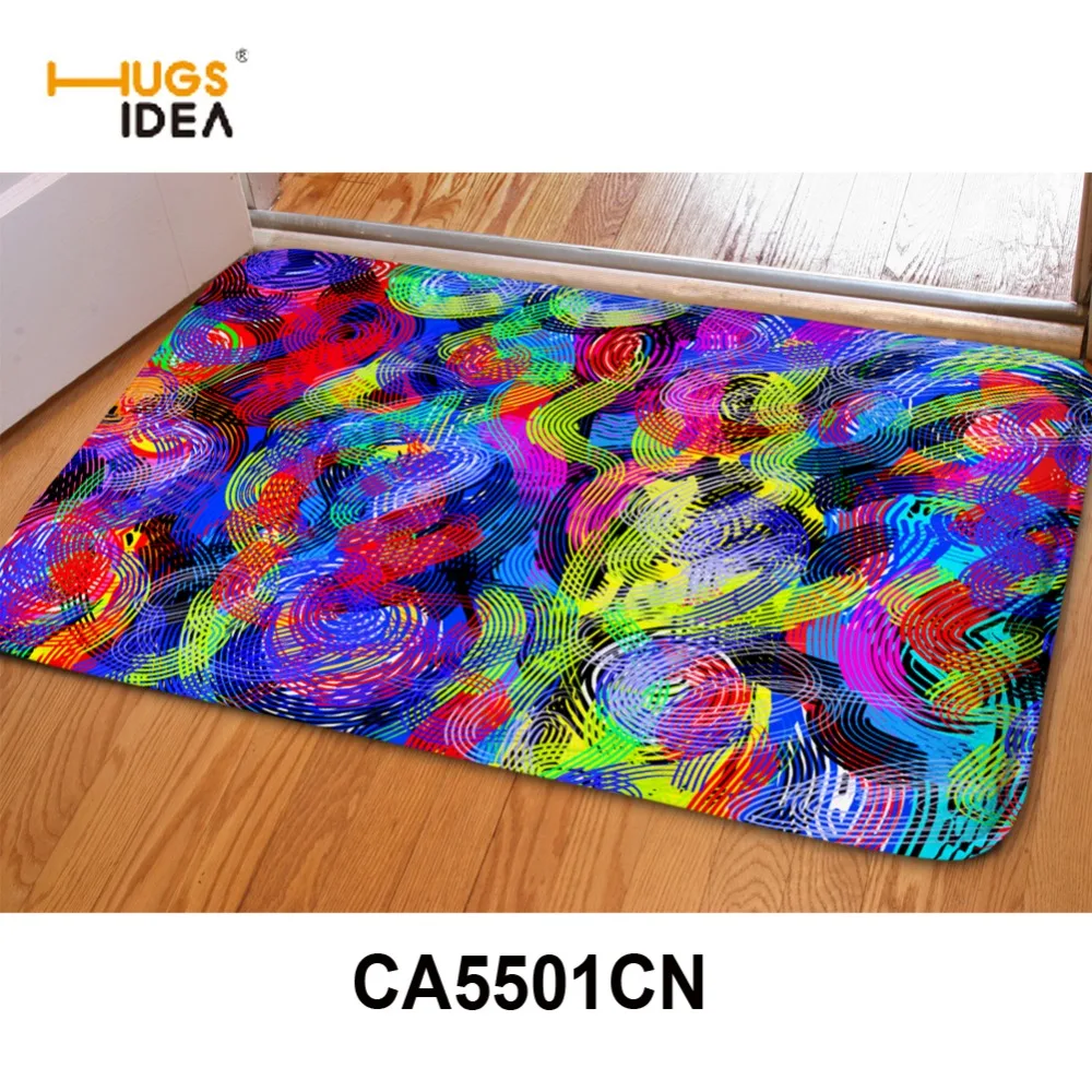 Нескользящий напольный 3D коврик HUGSIDEA с принтом граффити для гостиной кухни