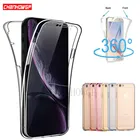 2X360 полностью прозрачный мягкий чехол для iPhone XS Max XR 6S 7 plus для Apple 8 5S 5 SE 6 6s X XS MAX XR, силиконовые чехлы