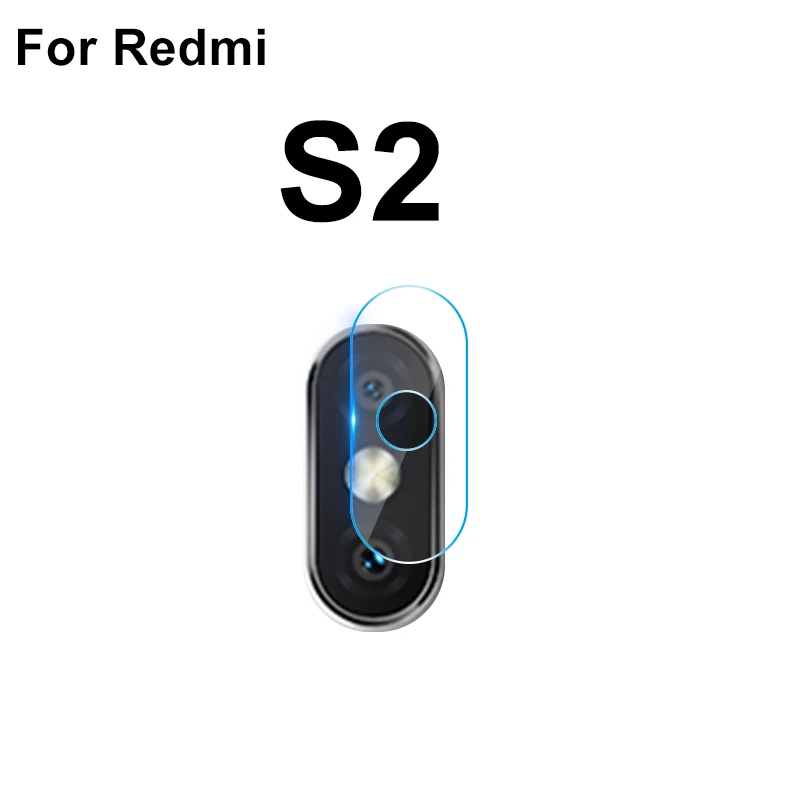 For Redmi S2 2 шт. объектив камеры из закаленного стекла для Xiaomi Mi A3 9 T Mi 8 SE A2 Lite Mi 6X 5X A1 6 для Redmi Note 7 6Pro 7A Mix2 2S 3 Max2 3 Pro - Цвет: For Redmi S2