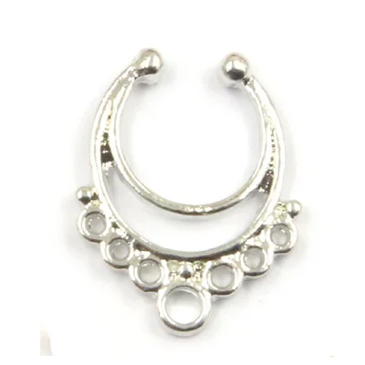 30 шт. сплав серебристого цвета и розового золота фальшивый нос кольцо обруч