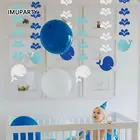 Милый розовый синий кит висячая гирлянда падение украшения для дома украшения детской комнаты день рождения Новый год украшения