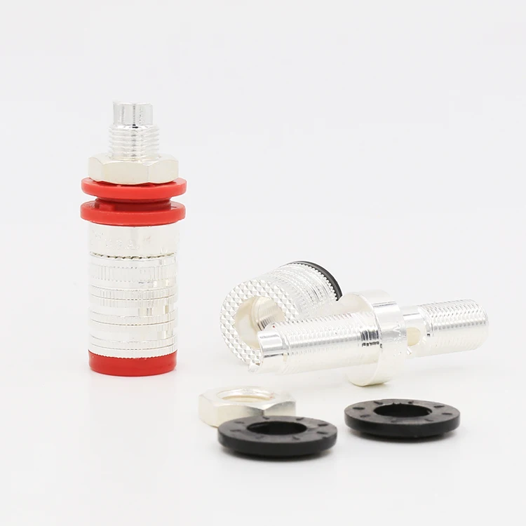 VB004 Посеребренная Клеммная колодка для динамика hifi Разъем динамиков|hifi plug|plug jackplug