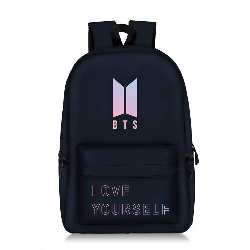 BTS Bangtan Boys Backpack Unisex Kpop Korea Star Print School Laptop Bags for Teenage Girls Women Travel Rucksack Mochila | Багаж и сумки