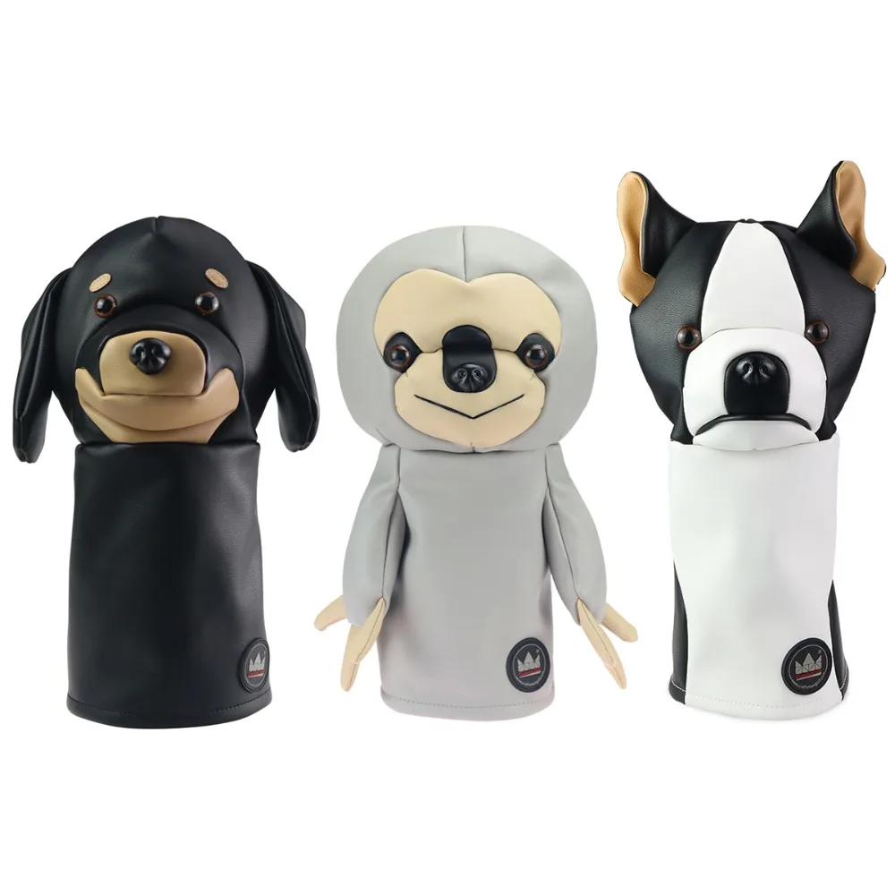 

Craftsman Golf Driver Animal Headcover Dachshund/Bulldog/Sloth 460cc Driver Cover for Clubs Wood Cover PU Leather