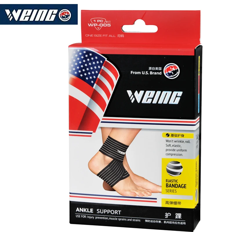 WEING Sports ankle brace High elastic pressurizing bandage sports Support anti-sprain leggings | Спорт и развлечения
