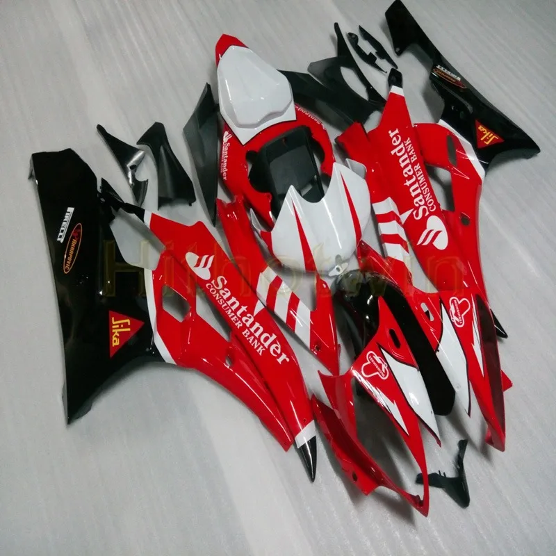 Заказной комплект кузова мотоцикла для Yamaha YZF-R6 06 07 YZF R6 2006 2007 ABS Обтекатель+ винты+ черная литьевая форма M2 - Цвет: A