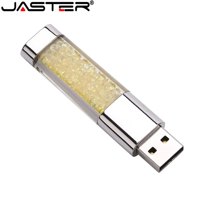 JASTER USB 2,0 модный Кристальный подарок USB флеш-накопитель прозрачный флеш-накопитель 4 ГБ 16 ГБ 32 ГБ 64 Гб карта памяти usb U диск логотип клиента