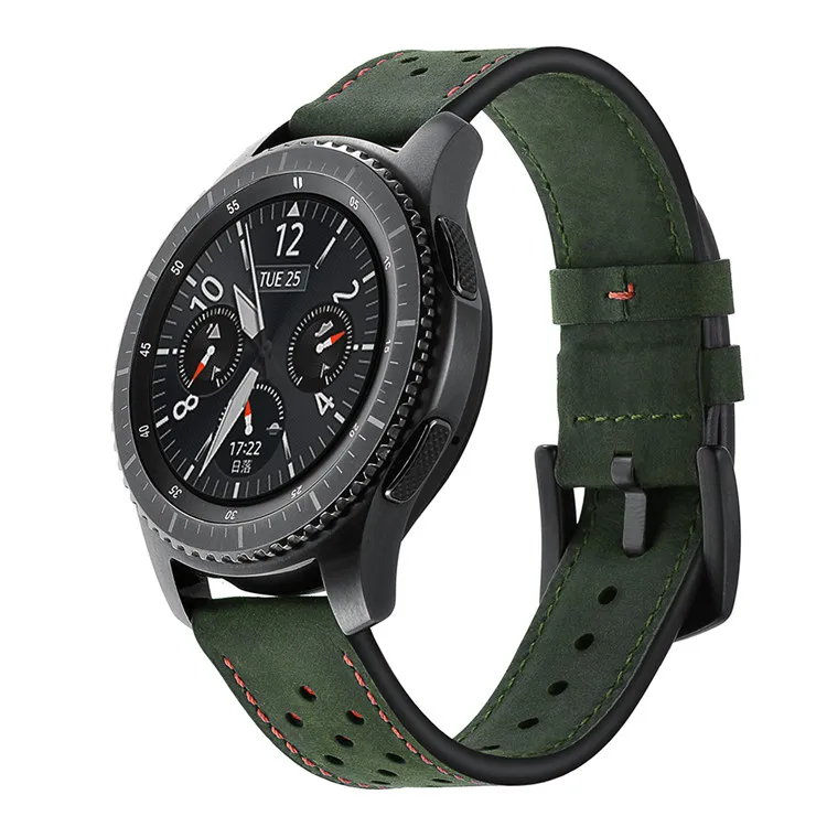 Galaxy watch 46 мм для samsung gear S3 Frontier/классические huawei watch gt Amazfit Bip ремешок 22 мм кожаный браслет