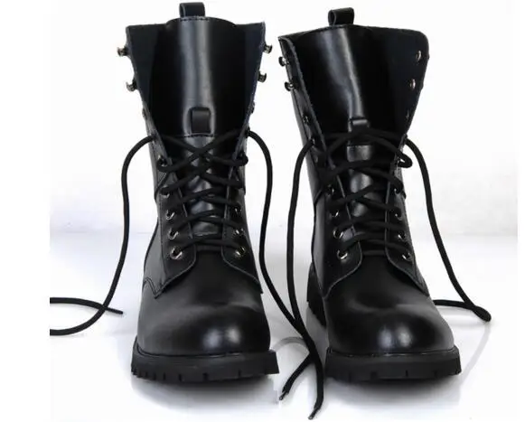 Новые кожаные мужские ботинки зимняя мужская теплая обувь martin ковбойские