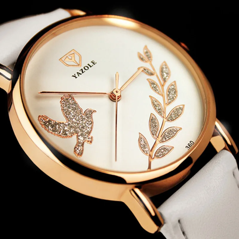 Женские кварцевые часы с кристаллами розовое золото|reloj brand|reloj relojreloj mujer |