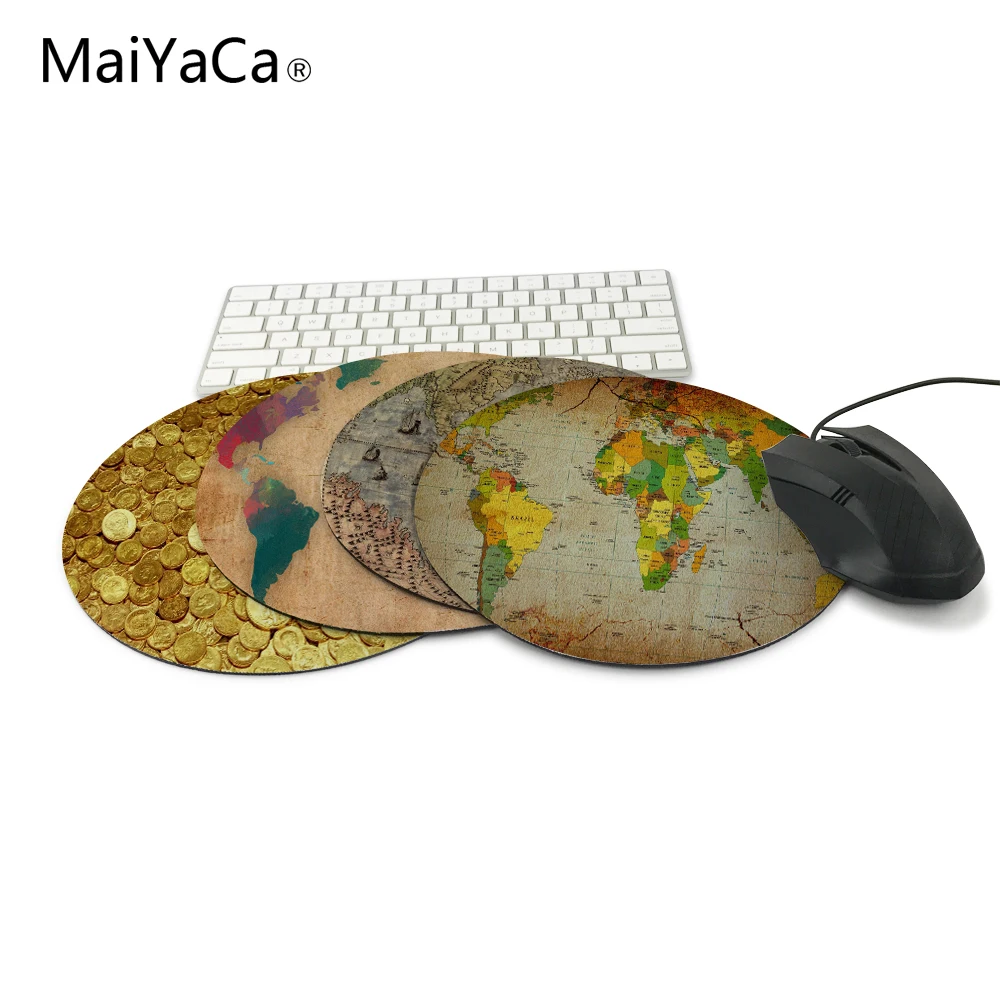 Круглый игровой коврик для мыши MaiYaCa с золотыми монетами 200*200*2 мм|gaming mouse pad|mouse
