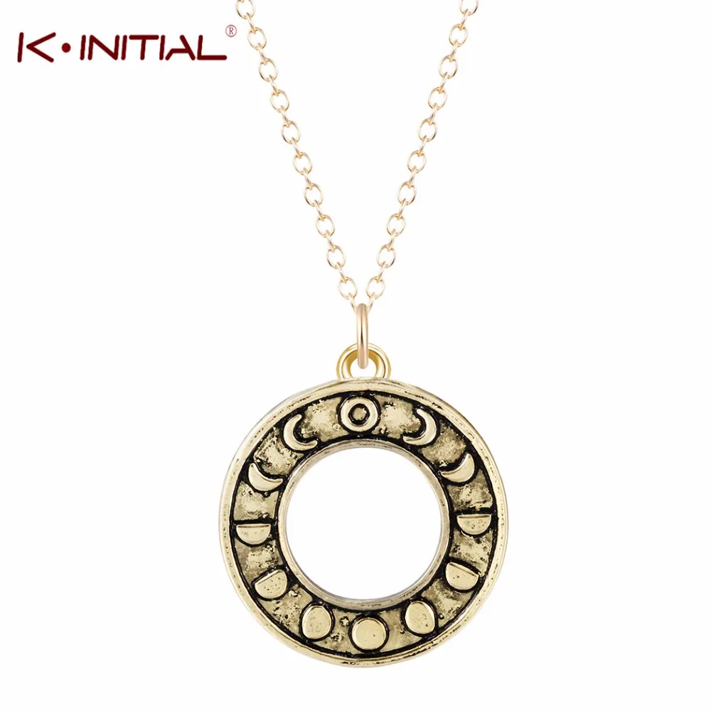 Kinitial 1 Шт. Мода Moon Phase Круг Ожерелье Астрология Ювелирных Изделий Фазы Луны Для