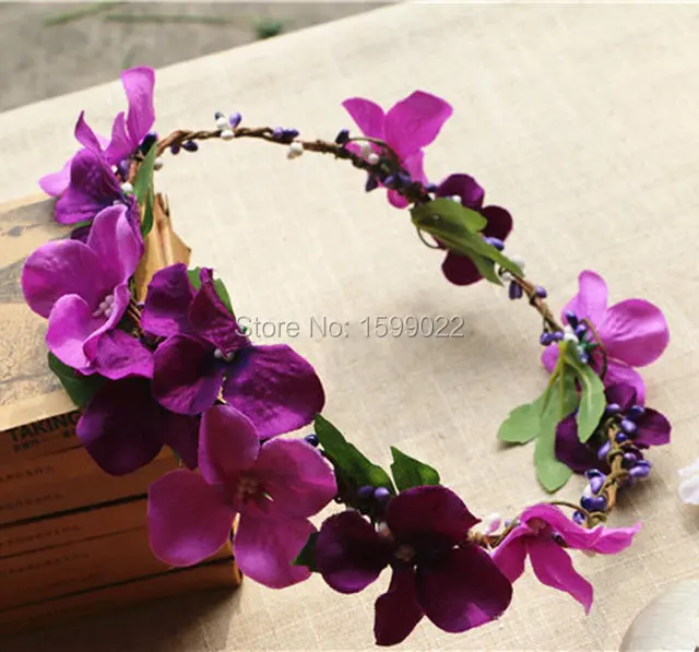 2 шт./лот оригинальная королевская Цветочная корона лесная фиолетовая