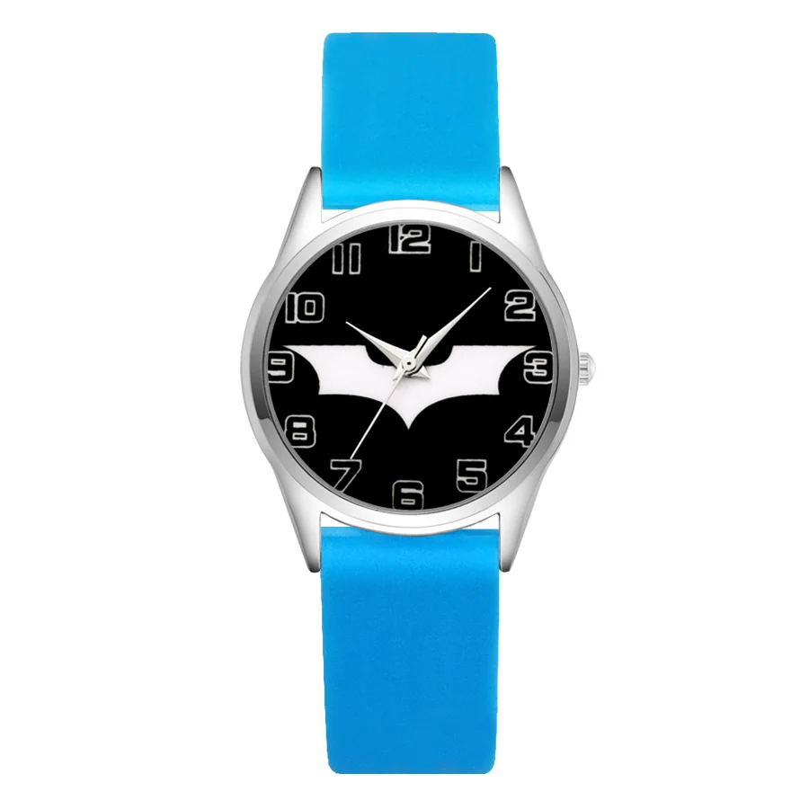 Cartoon bat style Children's Watches Women's Students girls Boys Quartz Soft Silicone strap Wrist Watch JC12 | Наручные часы