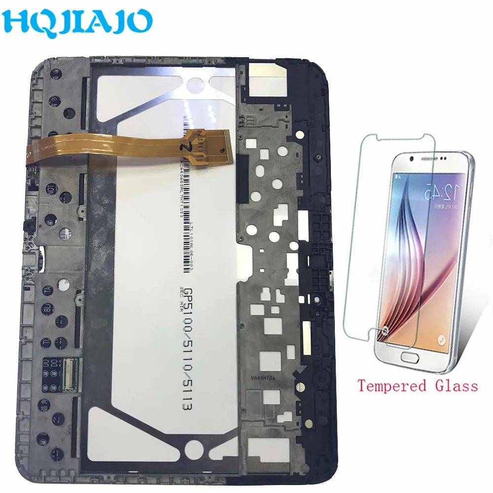 Для Samsung Galaxy Tab 3 10 1 P5200 P5210 ЖК дисплей сенсорный экран дигитайзер Рамка в сборе для