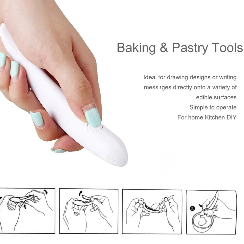Электрическая ручка для выпечки кондитерских изделий|baking pastry|pastry toolspen for cake decorating