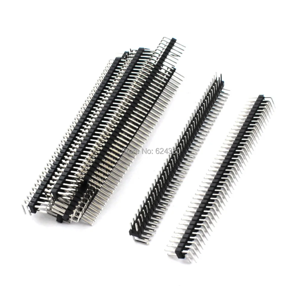 50 шт./партия 2x40 80Pin 2 54 мм двухрядный рядный штырьковый коннектор полоса 90 градусов